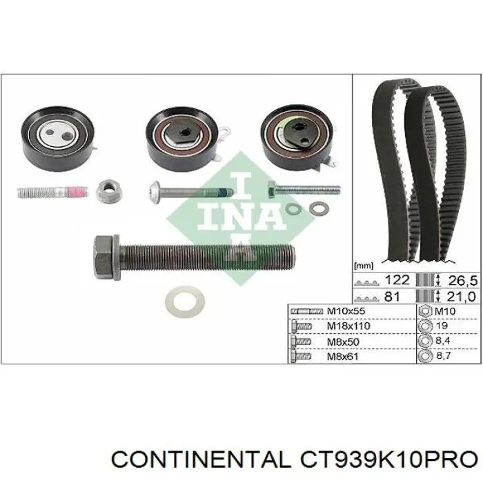 CT939K10PRO Continental/Siemens Ремінь ГРМ, комплект