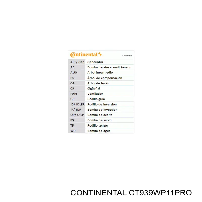 CT939WP11PRO Continental/Siemens комплект грм