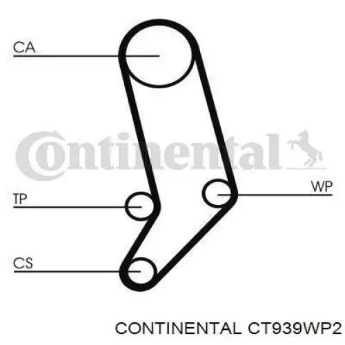 Ремінь ГРМ, комплект CT939WP2 Continental/Siemens