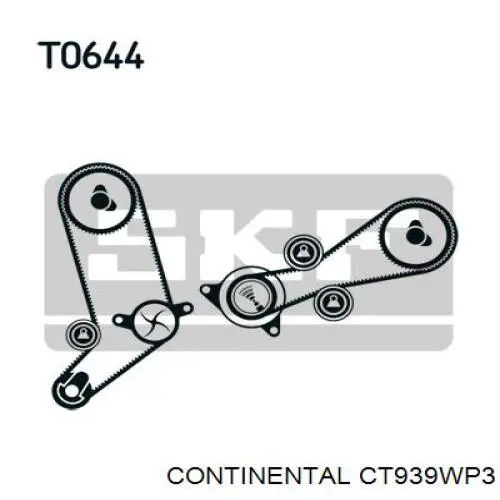 Комплект ГРМ CT939WP3 Continental/Siemens