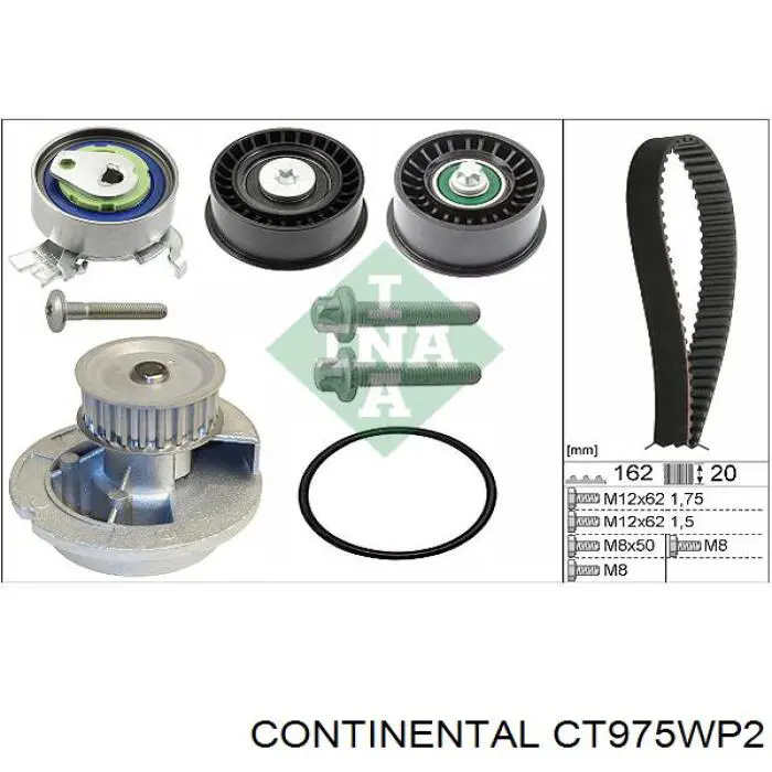 Комплект ГРМ Continental/Siemens CT975WP2 ціна, від 110.65 USD