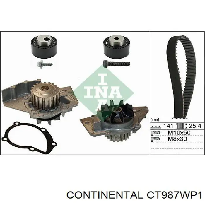 Комплект ГРМ Continental/Siemens CT987WP1 ціна, від 109.12 USD