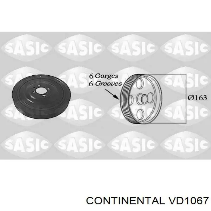 Купити VD1067 Continental/Siemens Шків колінчастого вала