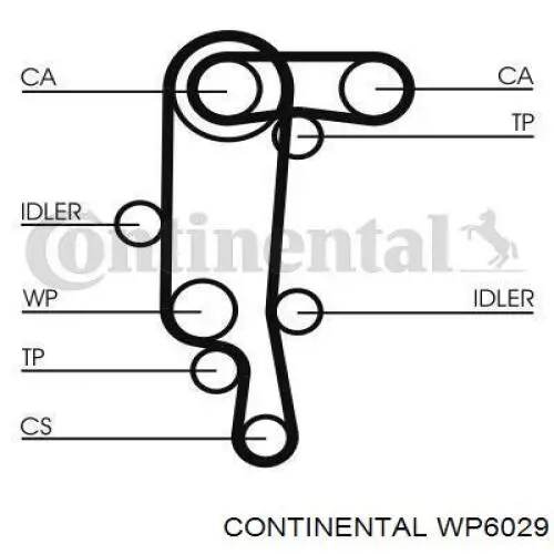 Помпа охолодження Continental/Siemens WP6029 ціна, від 36.58 USD