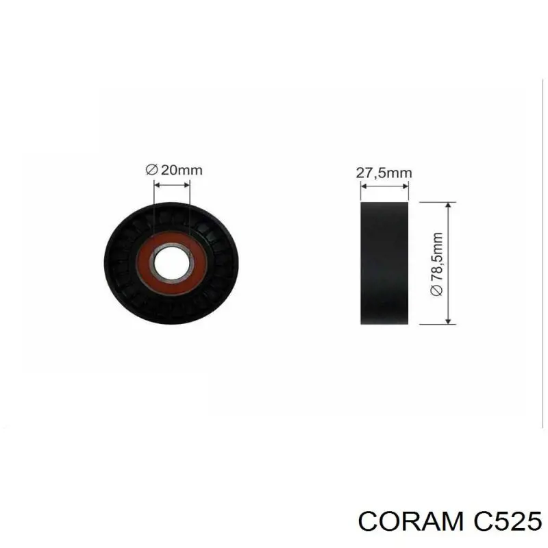 C525 Coram ролик натягувача ременя грм
