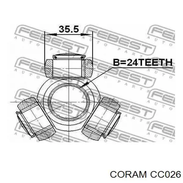 ШРУС внутрішній, тришиб/трипод/тріпоід CC026 Coram