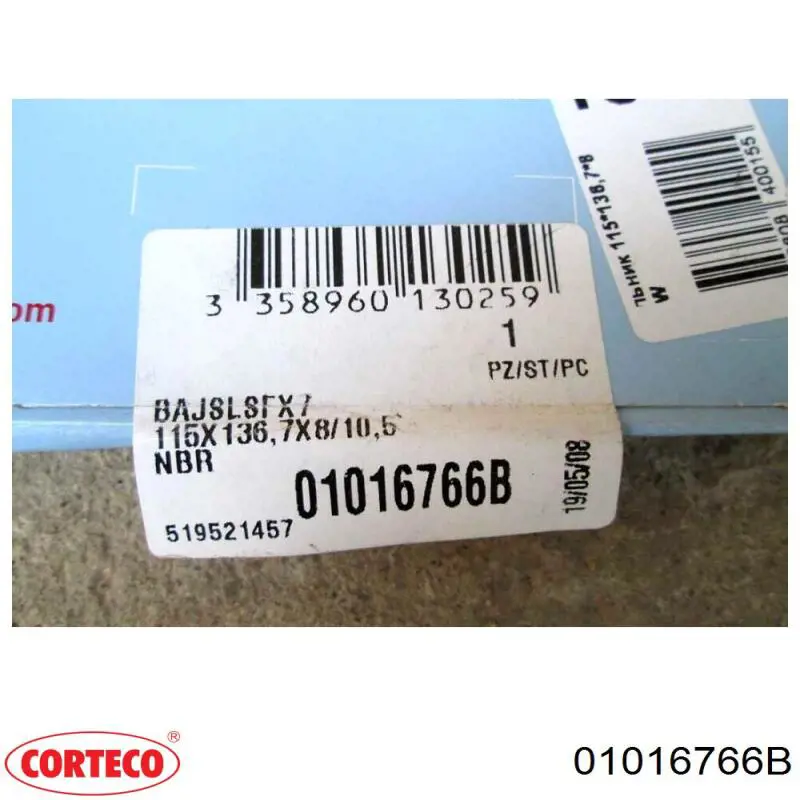 01016766B Corteco Сальник передньої маточини
