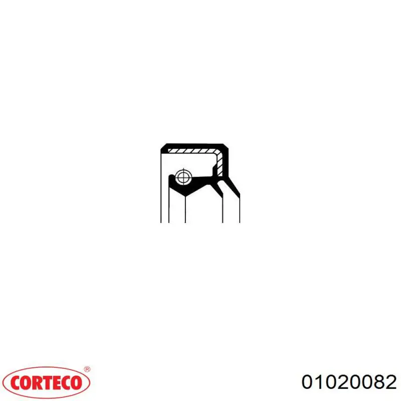 01020082 Corteco Сальник рульового редуктора