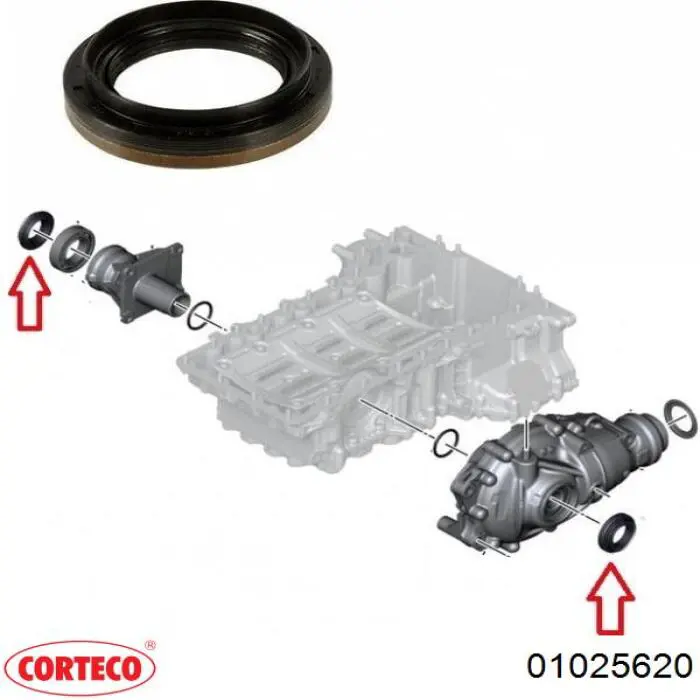 Сальник редуктора переднього моста Corteco 01025620 ціна, від 9.38 USD
