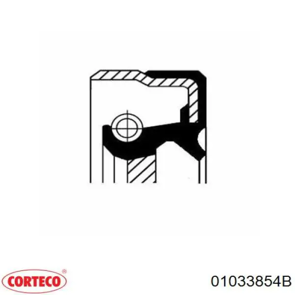 01033854B Corteco Сальник АКПП/КПП, вхідного/первинного вала