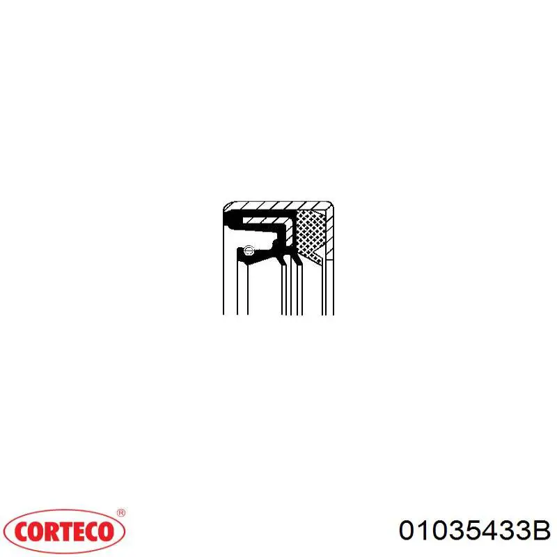 01035433B Corteco сальник роздавальної коробки, задній вихідний