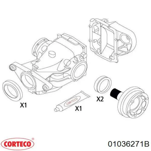 Купити 01036271B Corteco Сальник муфти Haldex