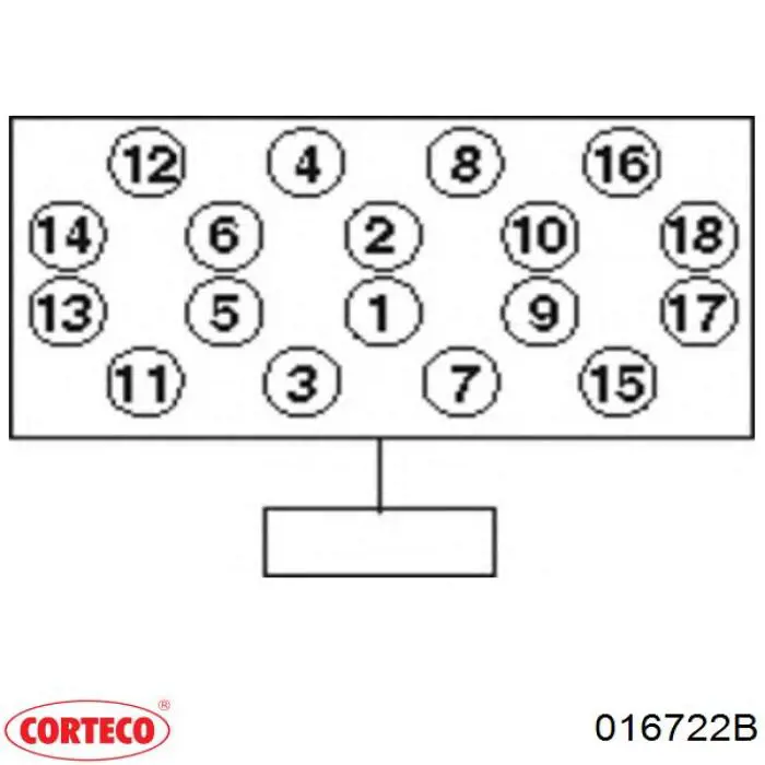 Болт ГБЦ 016722B Corteco