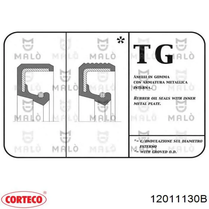 Сальник АКПП/КПП, вхідного/первинного валу Corteco 12000135B ціна, від 3.44 USD