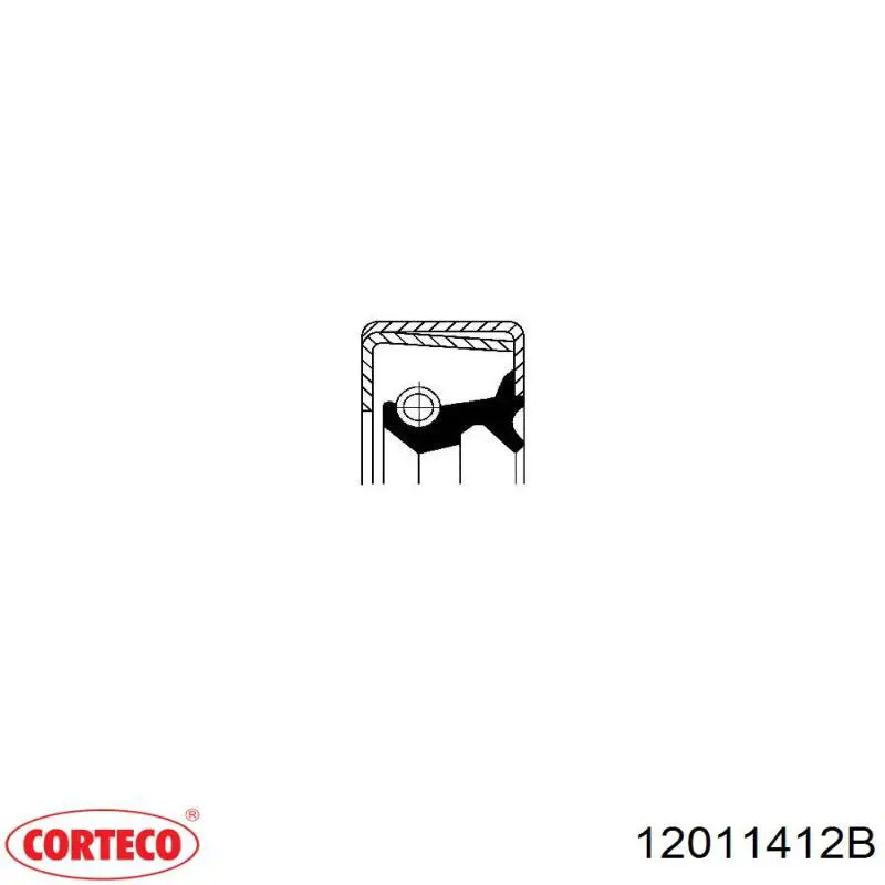 Купити 12011412B Corteco Сальник задньої маточини