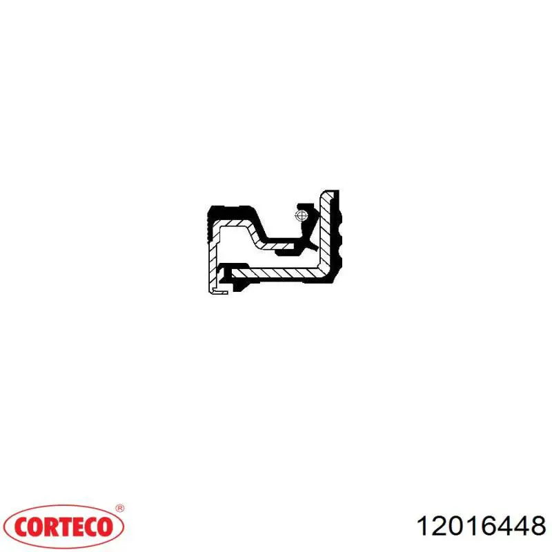 12016448 Corteco Сальник передньої маточини