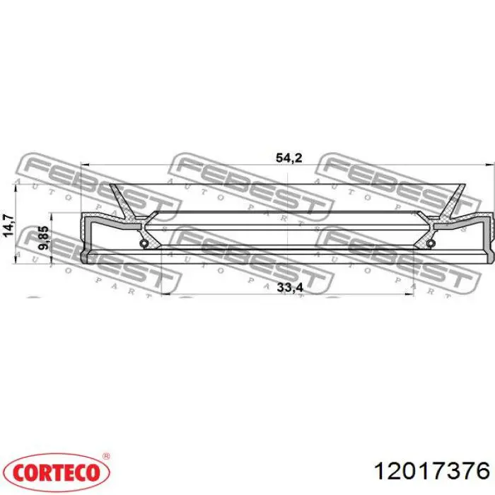 Сальник АКПП/КПП, вхідного/первинного валу Corteco 12017376 ціна, від 4.91 USD