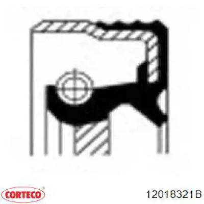 Сальник коленвала двигуна, передній Corteco 12018321B ціна, від 5.15 USD