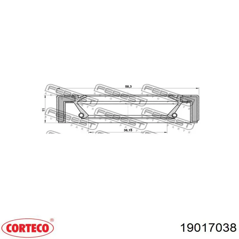 Сальник АКПП/КПП, вихідного/вторинного валу OS100064N NIPPON MOTORS