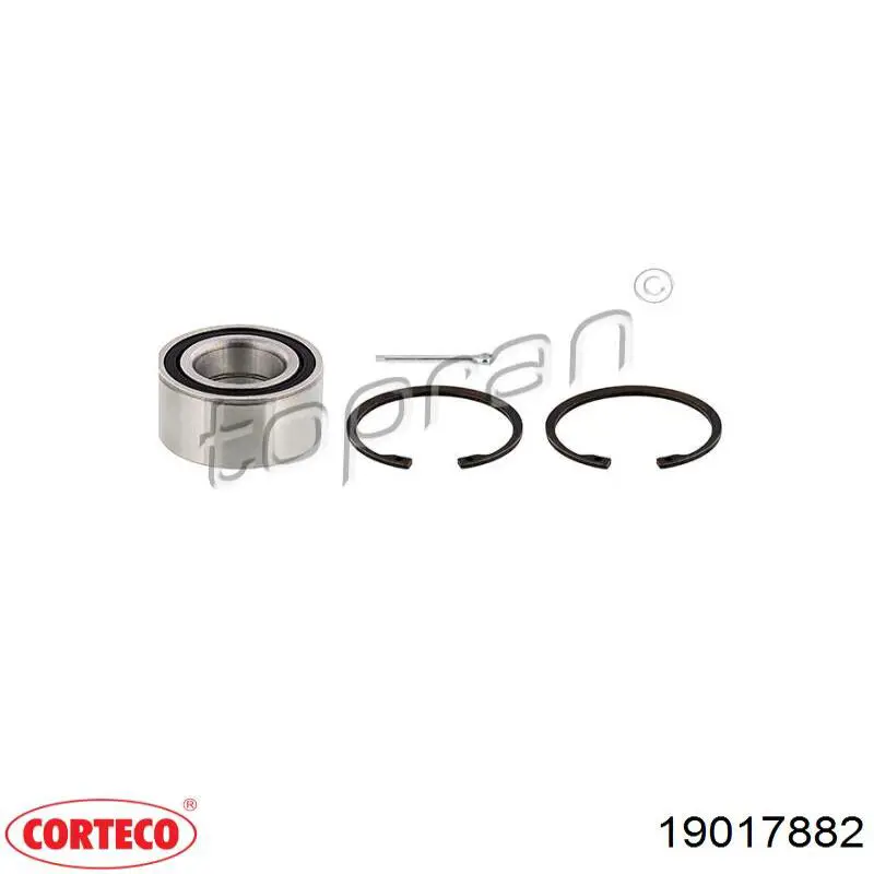 Комплект підшипник маточини передньої Corteco 19017882 ціна, від 17.45 USD
