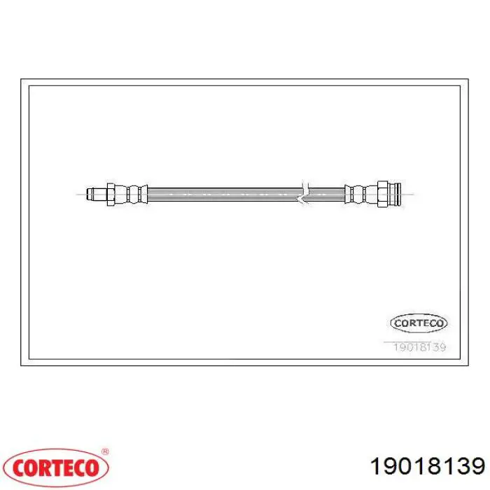 Шланг гальмівний задній, лівий 19018139 Corteco