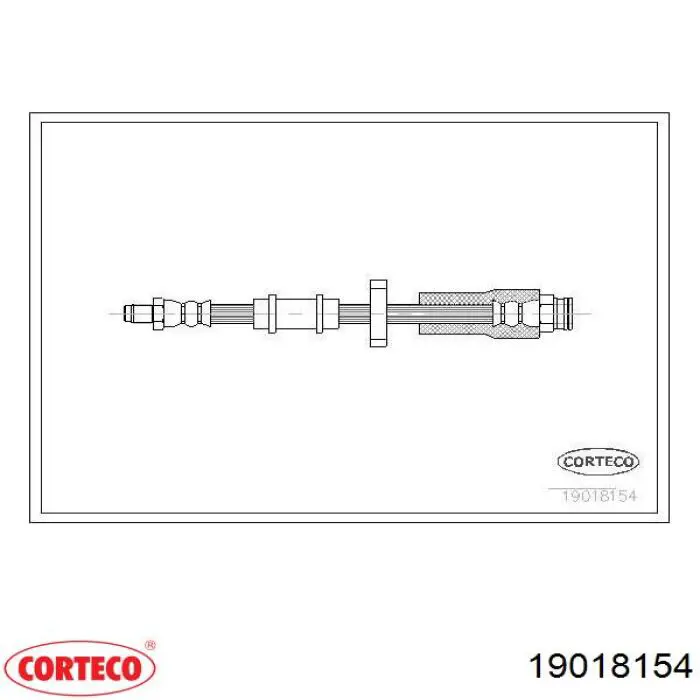Шланг гальмівний передній 19018154 Corteco