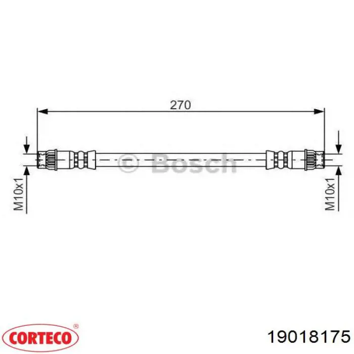 Шланг гальмівний задній Corteco 19018175 ціна, від 5.22 USD