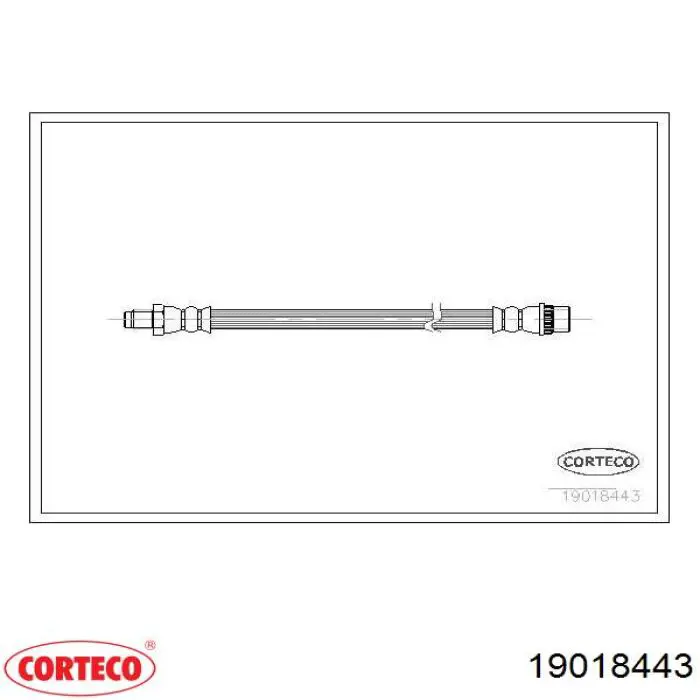 Шланг гальмівний передній 19018443 Corteco