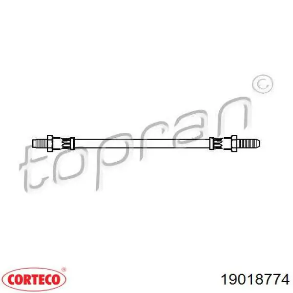 Шланг гальмівний задній 19018774 Corteco