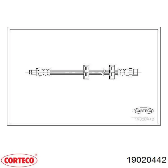 Шланг гальмівний передній 19020442 Corteco