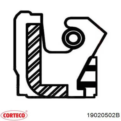 19020502B Corteco Сальник рульового редуктора