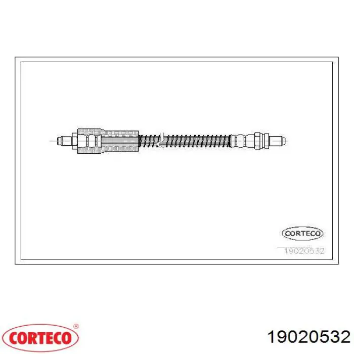 Шланг гальмівний задній 19020532 Corteco