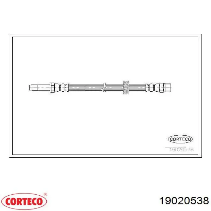 Шланг гальмівний передній 19020538 Corteco