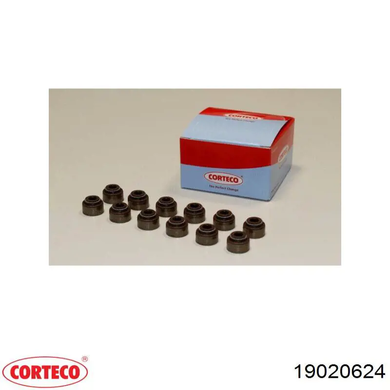 19020624 Corteco сальник клапана (маслознімний, впускного, комплект)