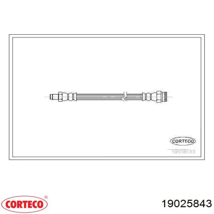 Шланг гальмівний задній 19025843 Corteco