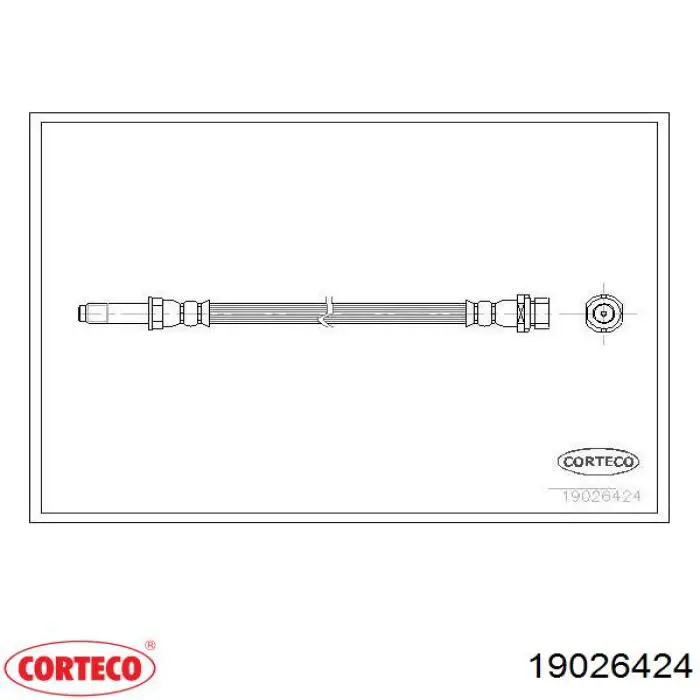 Шланг гальмівний задній 19026424 Corteco