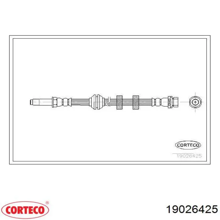 Шланг гальмівний передній 19026425 Corteco