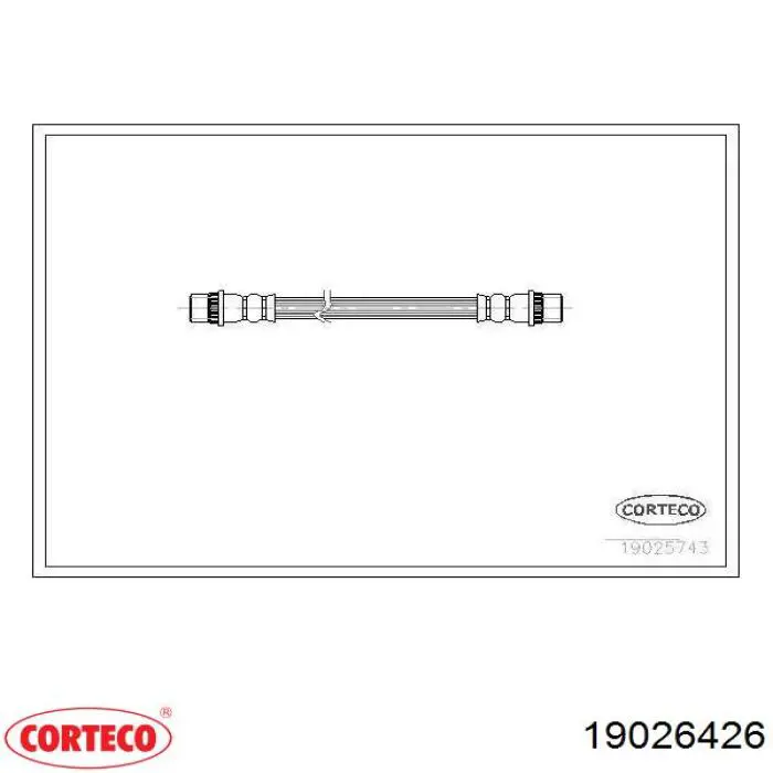 Шланг гальмівний задній Corteco 19026426 ціна, від 4.95 USD