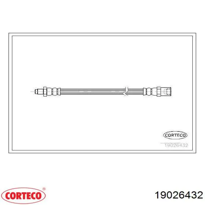 Шланг гальмівний передній Corteco 19026432 ціна, від 15.60 USD