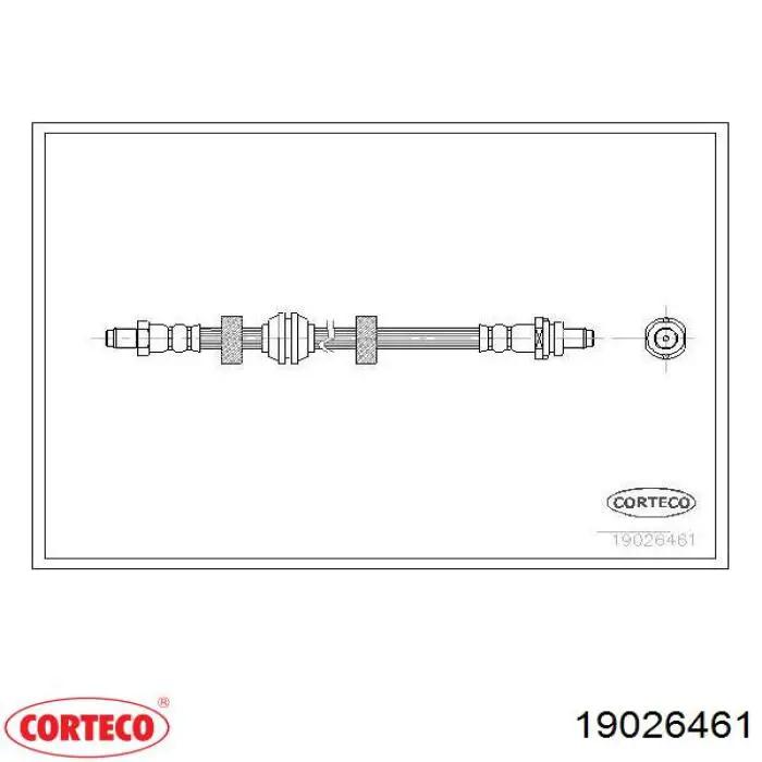 Шланг гальмівний задній 19026461 Corteco