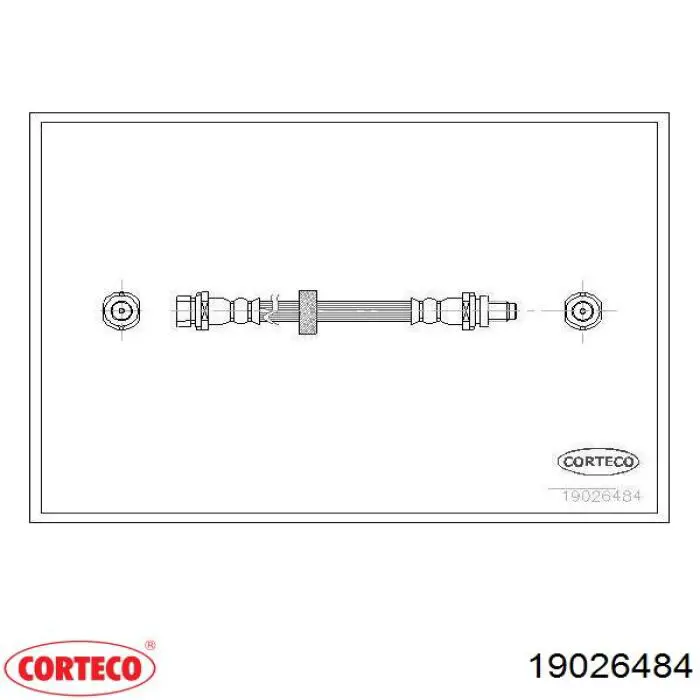 Шланг гальмівний задній 19026484 Corteco