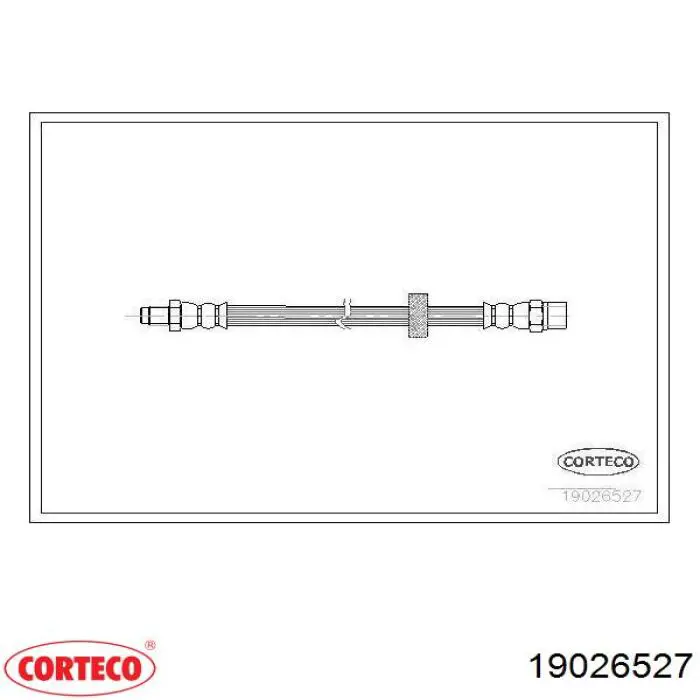 Шланг гальмівний задній 19026527 Corteco
