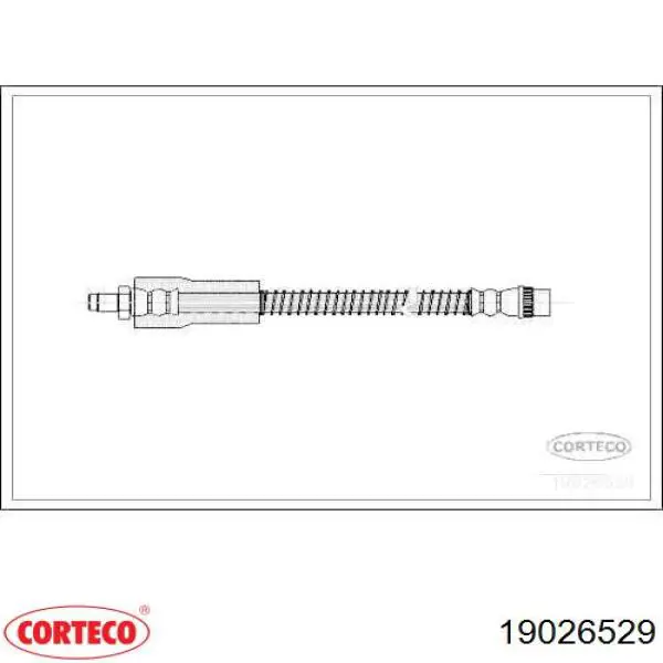 Шланг гальмівний передній 19026529 Corteco