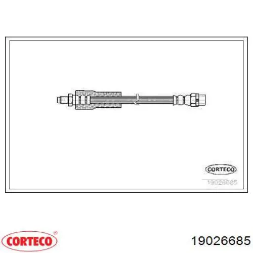 Шланг гальмівний передній Corteco 19026685 ціна, від 9.34 USD