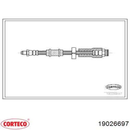 Шланг гальмівний передній Corteco 19026697 ціна, від 7.34 USD