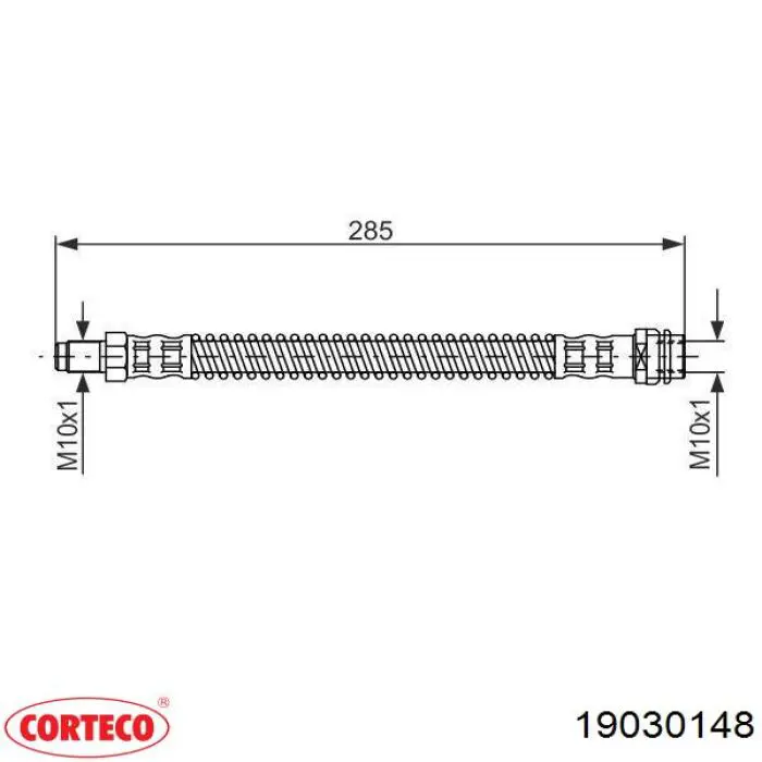Шланг гальмівний задній Corteco 19030148 ціна, від 7.70 USD