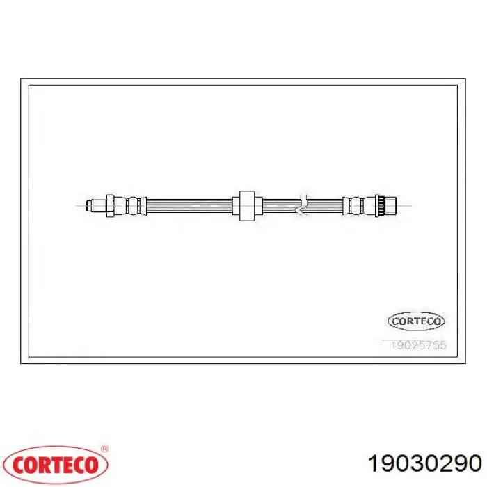 Шланг гальмівний передній Corteco 19030290 ціна, від 10.82 USD