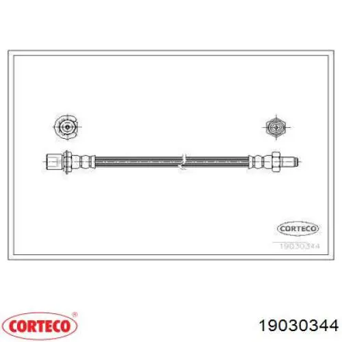 Шланг гальмівний передній Corteco 19030344 ціна, від 11.88 USD