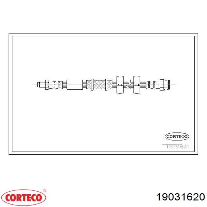 Шланг гальмівний передній 19031620 Corteco