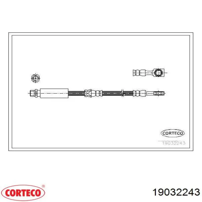 Шланг гальмівний передній 19032243 Corteco